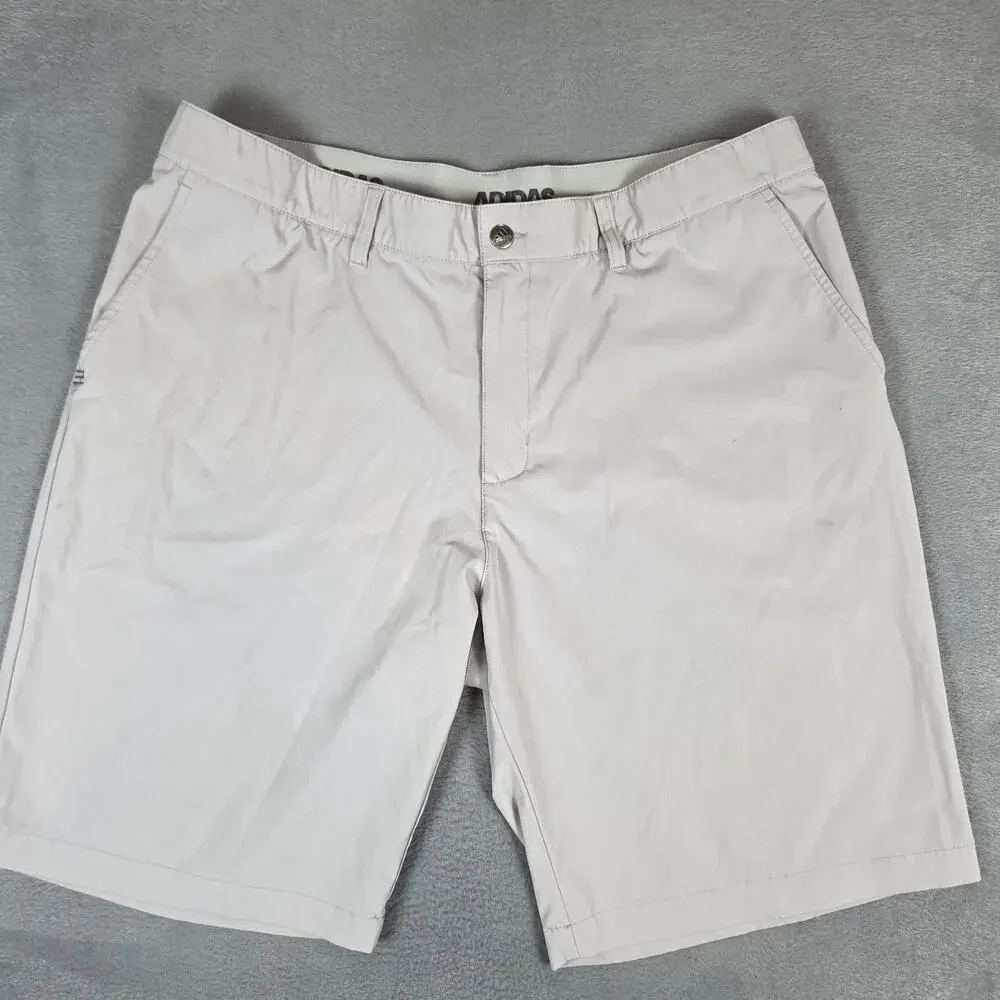 Adidas Golf Ultimate365 Men's Gray Golf Shorts Size 38 Stretch Performance Flat